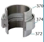 Atusa Galva 330 raccord union droit joint plat FF 2 x 2