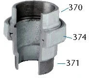 Atusa Galva 331 raccord union droit joint plat MF 3/4 x 3/4