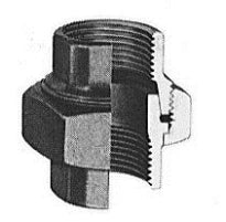 Atusa Noir 340 raccord union droit joint conique FF 2 1/2 x 2 1/2