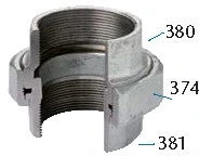 Atusa Galva 340 raccord union droit joint conique FF 3 x 3