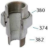 Atusa Galva 341 raccord union droit joint conique MF 2 1/2 x 2 1/2