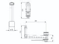 KALDEWEI waste and overflow Clou system M.3900 f.lever op.,enam.round cover,manhattan