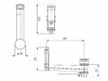 KALDEWEI waste and overflow Clou system M.3901 f.lever op.,enam.square cover,alpine wht