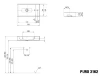 Kaldewei Puro lave-mains 550 x 300 mm - cuvette droite - blanc alpine - sans trou de robinet - sans trop-plein - effet perlé