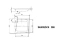 Kaldewei Sandidusch receveur de douche acier émaillé 900 x 900 mm - blanc - effet perlé