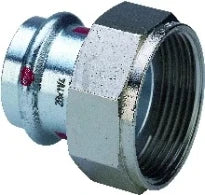 Viega Prestabo acier zingué raccord 2-pièces avec écrou libre joint plat FF 35 x 6/4 F