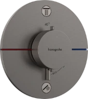 Hansgrohe Showerselect Comfort S robinet thermostatique encastré pour 2 fonctions - noir chromé brossé