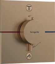 Hansgrohe Showerselect Comfort E robinet thermostatique encastré avec 2 fonctions - Brushed Bronze