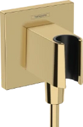 Hansgrohe Fixfit coude de raccordement mural avec support de douche à main - Polished Gold Optic