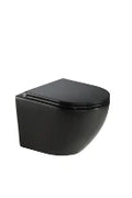 Procasa Maki toilette suspendue Cycloneflush rimless PACK (toilette suspendue + abatant avecsoftclose) -sans rebord - noir mat - 520 x 365 mm