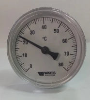 WATTS Bimetaal Therm/axiaal FR 801 - DN40/30mm/0-80C 38