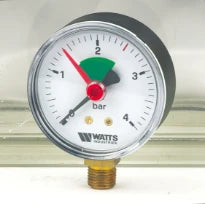 Watts ABS manomètre radial FR200 - 0-4 bar - 3/8