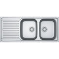 Franke Antea - évier à encastrer / 1160 x 500 mm/ 2 bassins / Lisse / réversible