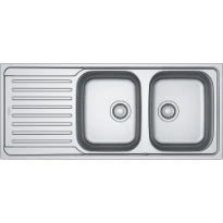 Franke Antea - évier à encastrer / 1160 x 500 mm/ 2 bassins / Lisse / réversible