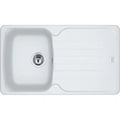Franke Antea - Evier à encastrer / 860 x 500  mm/ 1 bassin / Blanc Metallisé /
