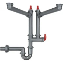 Franke Acces Set d’évacuation gain de place pour 2 bassins