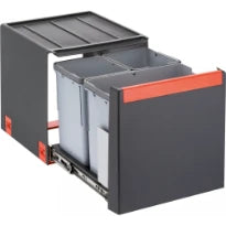 Franke Cube - Séparateur de déchets / Ouverture latérale / 400  mm/ 1 x 14 l + 2 x 7 l / Manuelle