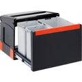 Franke Cube - Séparateur de déchets / Ouverture latérale / 500  mm/ 1 x 14 l + 2 x 8 l / Raccord porte -récipient
