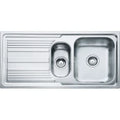 Franke Logica Line - Evier à encastrer / 1000 x 500 mm / 1+1/2 bassin / Lisse /