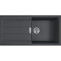 Franke Sirius S2D - évier à encastrer / 1000 x 510 mm / 1 bassin / Noir / Réversible
