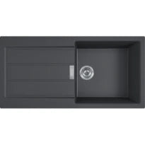 Franke Sirius S2D - évier à encastrer / 1000 x 510 mm / 1 bassin / Noir / Réversible