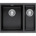Franke Sirius - Cuve à sous-encastrer / 560 x 440 mm/ 1+1/2 bassin / Noir