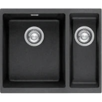 Franke Sirius - Cuve à sous-encastrer / 560 x 440 mm/ 1+1/2 bassin / Noir