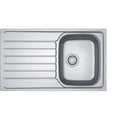 Franke Spark - évier à encastrer / 860 x 500 mm / 1 bassin / Lisse / Réversible