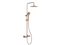 Procasa Rondo showerset Safetouch reglable en hauteur- cuivre brossé PVD