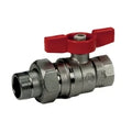 Giacomini  R859 Vanne A sphère.1/2M X 1/2F Crm(Tn) F. Rouge G 1/2”F X M