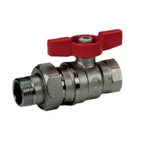 Giacomini  R859 Vanne A sphère. 5/4 M X 5/4 F Crm (Tn) F.Rouge G 1-1/4”F X M