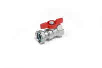 Giacomini  R251P Vanne A sphère.1/2Fxcal.1/2 Cr F.Rouge G 1/2"F x G 1/2"F