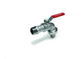 Giacomini  R621 robinet doub. service 10bar manet. rouge 1/2"