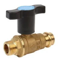 Giacomini  R853VT Vanne sphère Integral Cu/Inox/Acier Mxras 3/4"M X TR22
