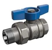 Giacomini  R859 Vanne 1 1/4M X 1 1/4F Chr. M. Bleue G 1-1/4”F X M