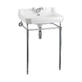 Aqua Prestige Edwardian lavabo avec colonne 610 x 510 mm - blanc - porcelaine - avec trou de robinet - avec trop-plein
