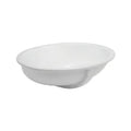 Aqua Prestige Oval lavabo sous plan 470 x 380 mm - blanc - porcelaine - sans trou de robinet - avec trop-plein - anneau en nickel brossé