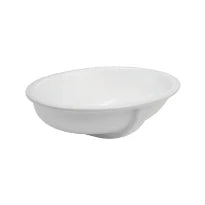 Aqua Prestige Oval lavabo sous plan 470 x 380 mm - blanc - porcelaine - sans trou de robinet - avec trop-plein - anneau en nickel brossé