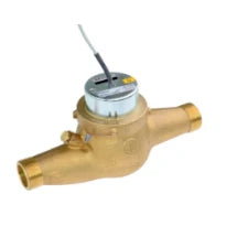 Aquatel MTH compteur d'eau multijet eau chaude (120°C) avec émetteur d’impulsions (avec raccords et joins) 6/4 x 5/4 - 10 m³/h - 260 mm