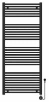 Procasa Calore Rondo radiateur sèche-serviettes électrique à tubes ronds 1400 x 600 mm - 900W - thermostat inclus - noir mat