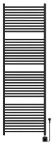Procasa Calore Squaro radiateur sèche-serviettes électrique à tube carré 1800 x 600 mm - 1000W - thermostat inclus - noir mat