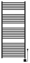 Procasa Calore Squaro radiateur sèche-serviettes électrique à tube carré 1400 x 600 mm - 900W - thermostat inclus - noir mat