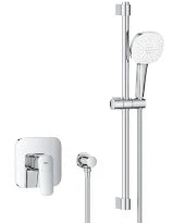 Grohe Cubeo inbouw mitigeur de douche avec douchegarnituur avec fixfit - chromé