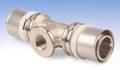Begetube B-Press laiton té réduit avec filetage femelle FFF 50 x 3/4 F x 50 mm