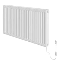 Radson Ulow E radiateur avec ventilateur integre H600xT22xL400 - 493 Watt (EN442 55/45/20) - Ral 9016 blanc signalisation - Température de fonctionnement maximale 60°C