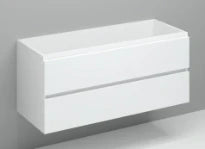 Procasa Kivu sous-meuble avec 2 tiroirs sans poignées 1200 x 475 x 520 mm - 2 découpes - blanc