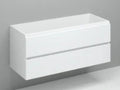 Procasa Kivu sous-meuble avec 2 tiroirs sans poignées découpe gauche 1200 x 475 x 520 mm - blanc