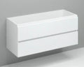 Procasa Kivu sous-meuble avec 2 tiroirs sans poignées 1200 x 475 x 520 mm - blanc - découpe droite
