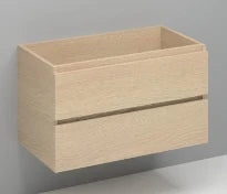 Procasa Kivu sous-meuble avec 2 tiroirs sans poignées 900 x 475 x 520 mm - smoked oak - découpe gauche