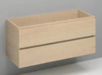 Procasa Kivu sous-meuble avec 2 tiroirs sans poignées 1200 x 475 x 520 mm - smoked oak - découpe gauche